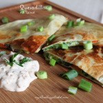 photo of quesadillas with spinach