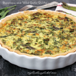 photo of asparagus and wild garlic quiche