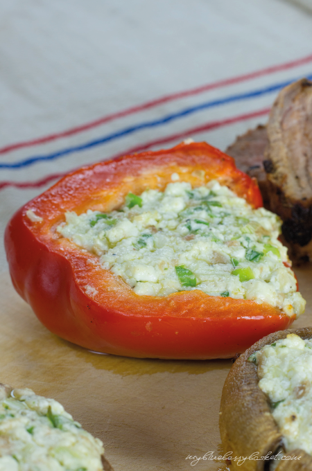 photo grilled vegetables with feta