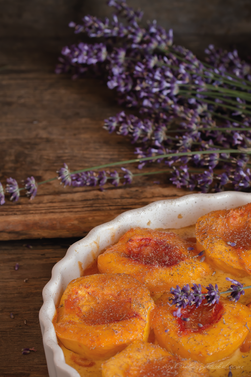 Peach Tarte with Lavender - My Blueberry Basket