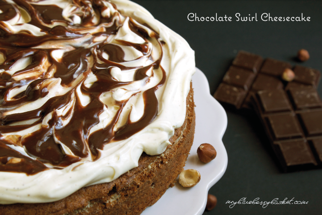 photo of chocolate swirl cheesecake