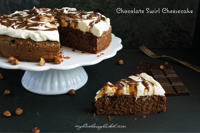 photo of chocolate swirl cheesecake