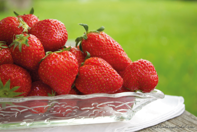 Foto von Erdbeeren im Garten