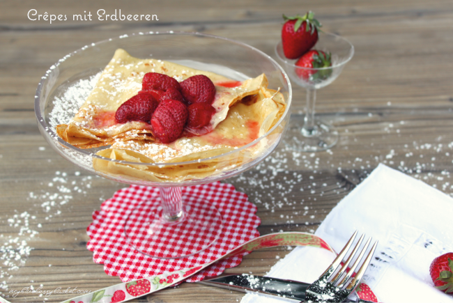 Crepes mit Erdbeeren