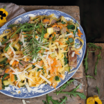 Foto von Linguine mit Steak und Rucola